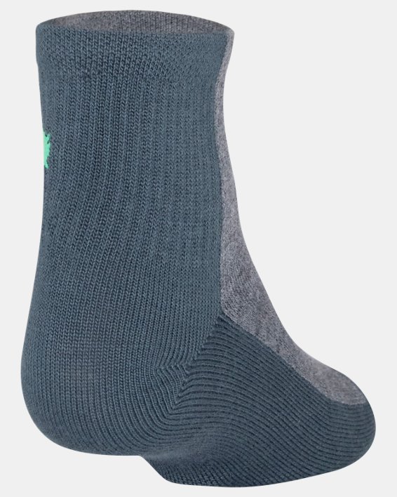 Boys' UA Essential Quarter 6-Pack Socks, Gray, pdpMainDesktop image number 3